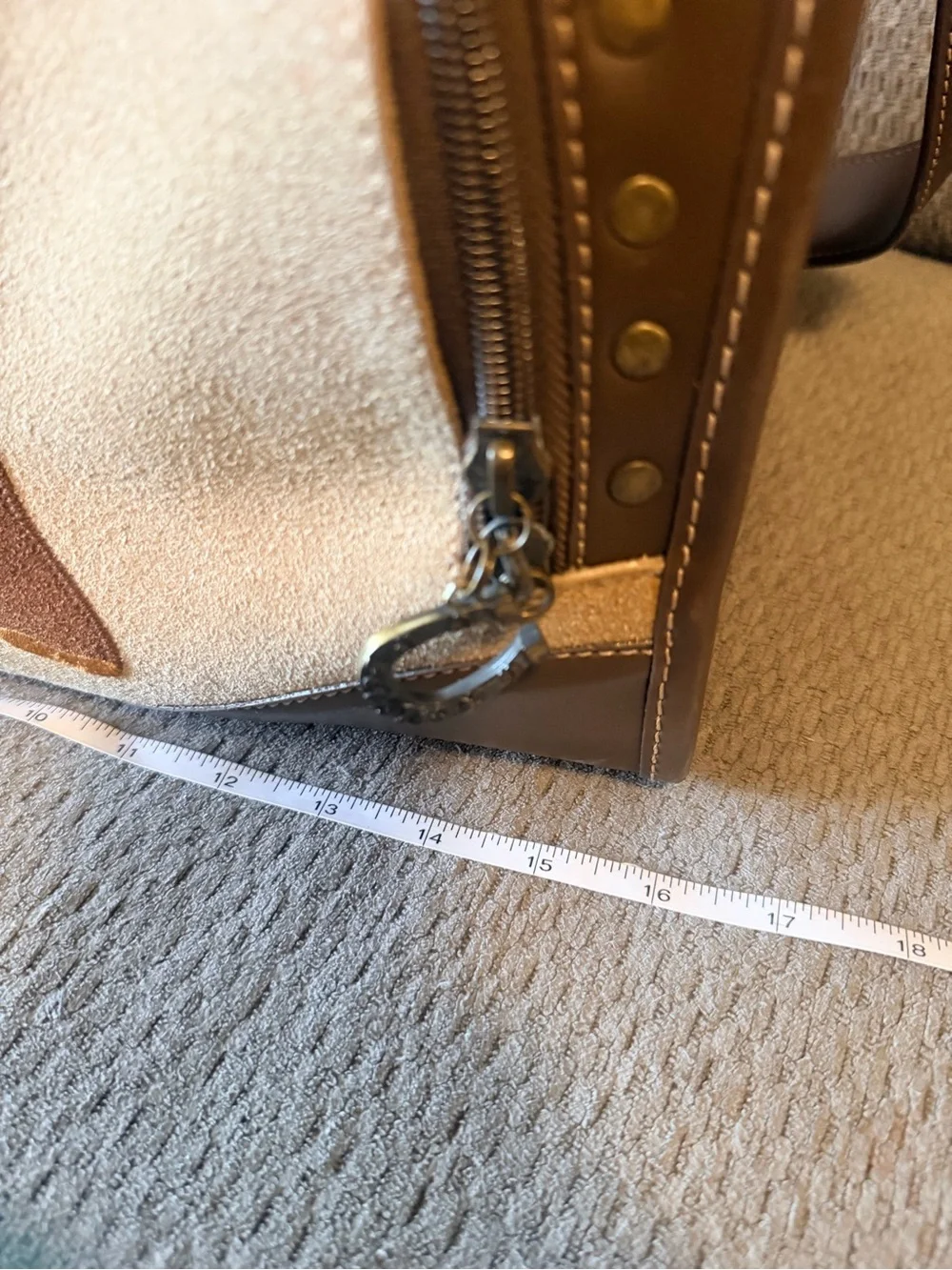 Brown Monkey Appliqué Men’s Travel Bag